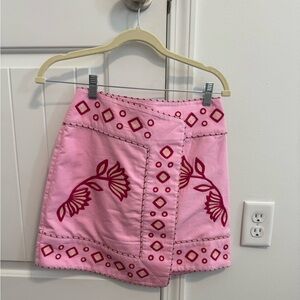Significant Other Floral Embroidered Mini Skort
